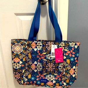 Vera Bradley Blue and Pink Floral Tote